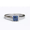 Solitaire Gold Engagement Ring with 0.35ct Princess Cut Sapphire - 01SG04S